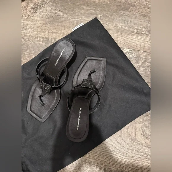 Alexander Wang Black Minimalist Sandals - Picture 8 of 11